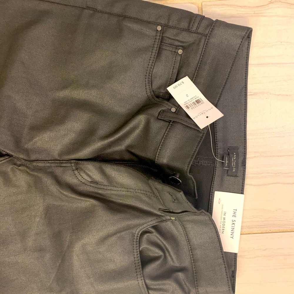 Coated black Ann Taylor jeans